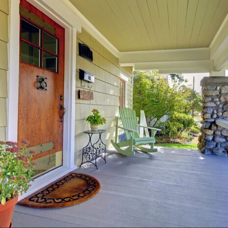 a classic craftsman front porch