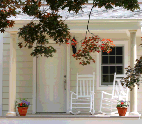 a small but inviting front porch