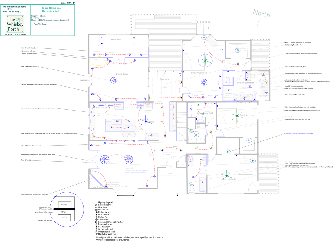 a lighting design plan for a Prescott home